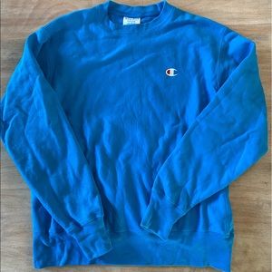 CHAMPION Blue Reverse Weave Crewneck